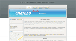 Desktop Screenshot of chateaumanis.com